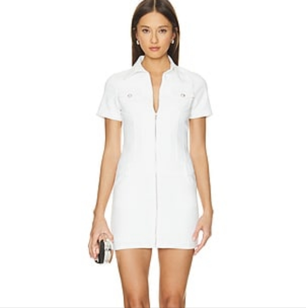 Amanda Uprichard Bianca Ivory White Zipper Dress XS